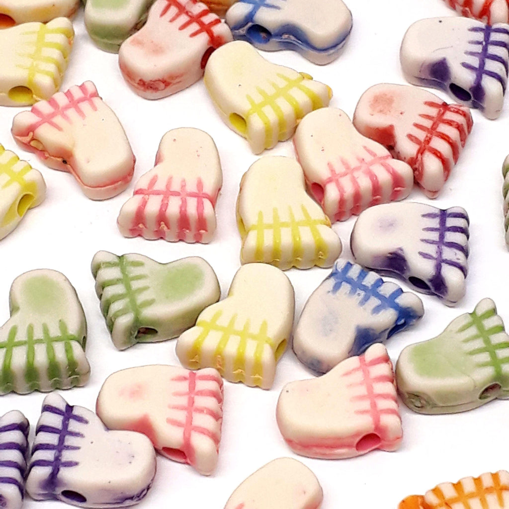 Acrylic Foot Mixed Colour 7x6mm - 200pcs