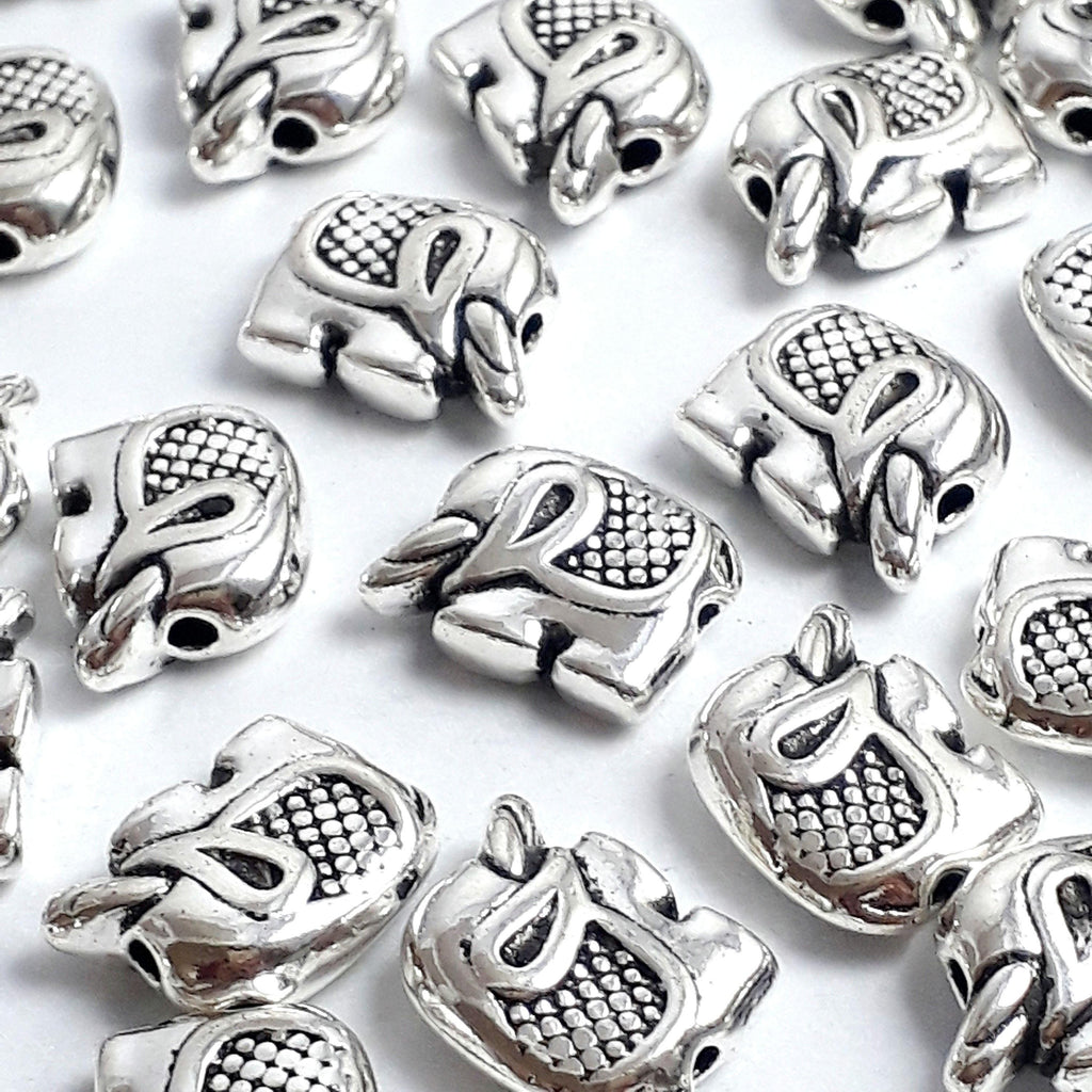 Elephant Antique Silver 12x9mm - 10pcs