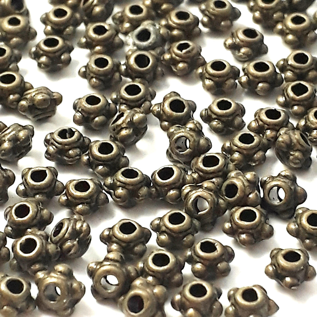 Flying Saucer Antique Bronze 4mm - 100pcs