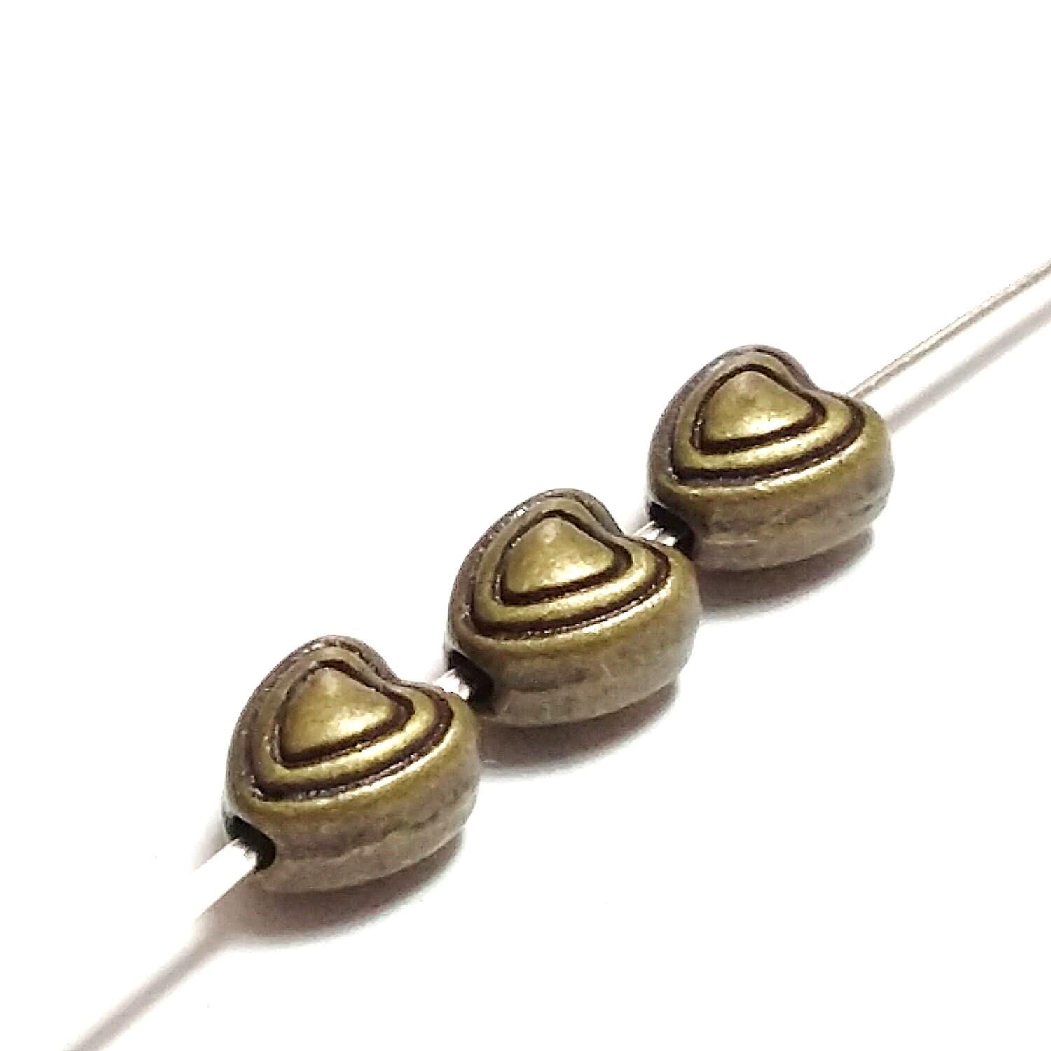 Antique Bronze Heart 6mm - 25pcs