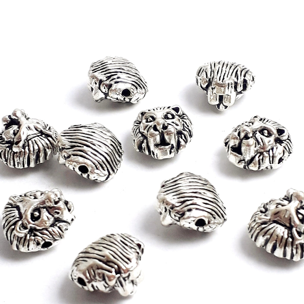 Chunky Lion Antique Silver 12mm - 2pcs