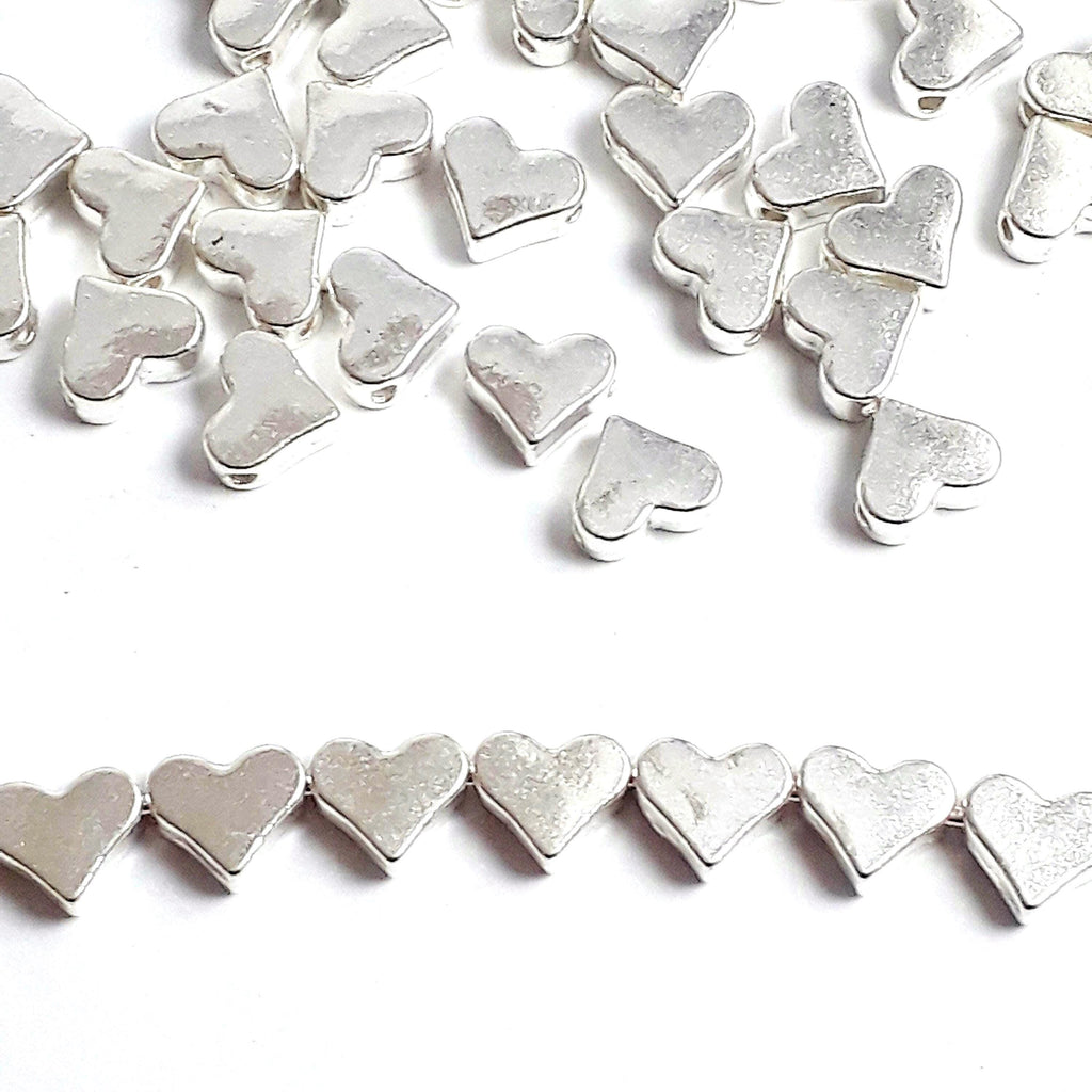 Small Silver Plated Love Heart 7x6mm - 20pcs