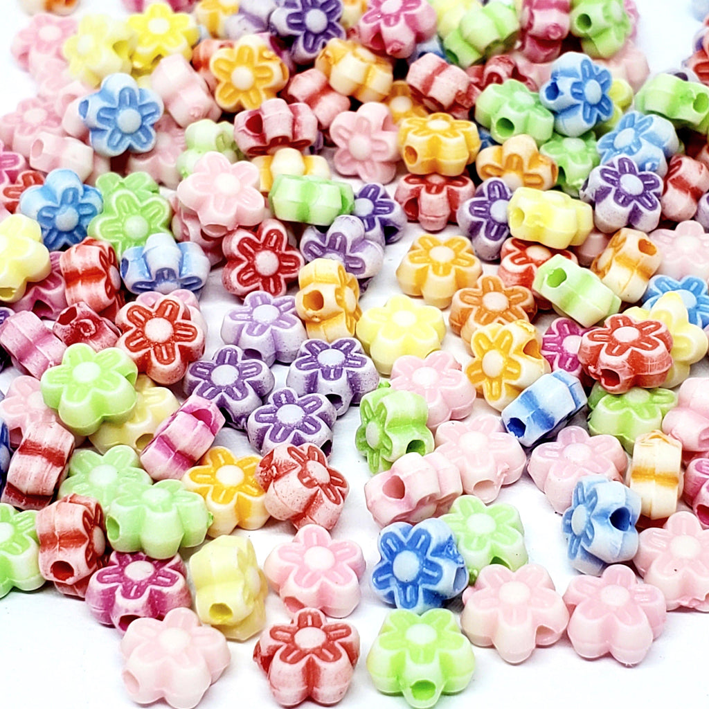Acrylic Flower Mixed Colour 7mm 60g