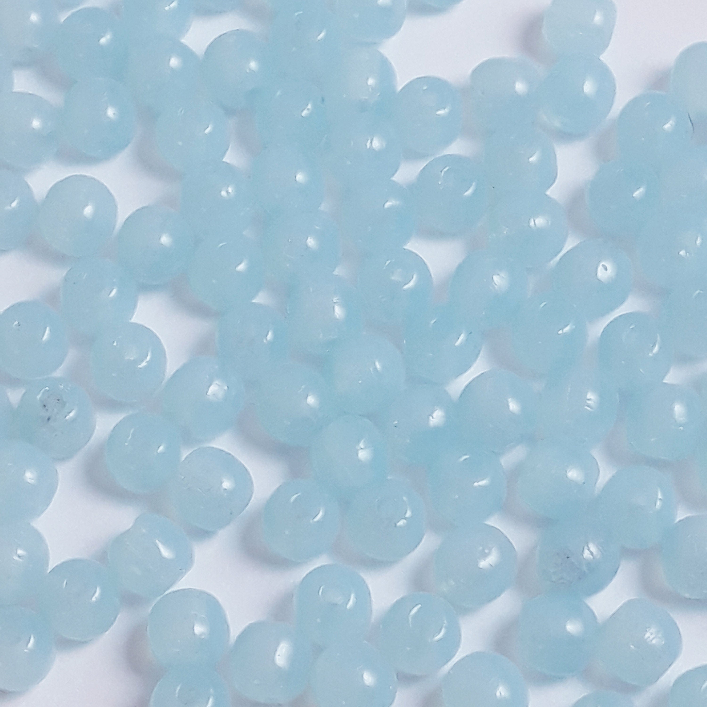Semi-Transparent Blue Czech Glass Round 3mm - 120pcs