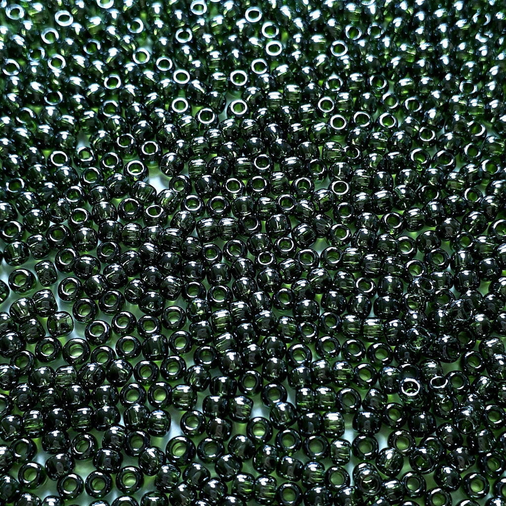 Transparent-Lustered Olivine TOHO Seed Glass 11/0 - 10g