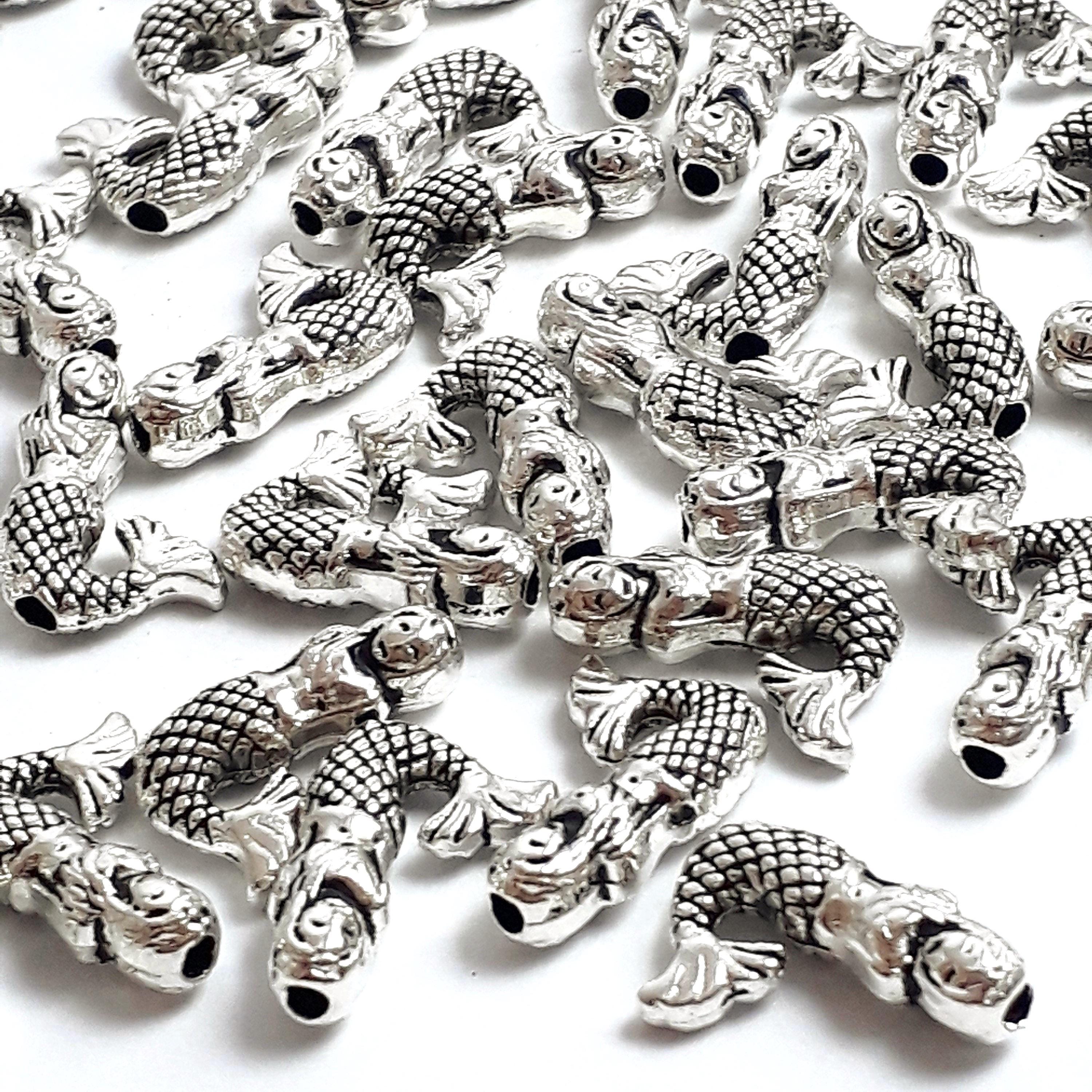 Mermaid Antique Silver 13x9mm - 20pcs