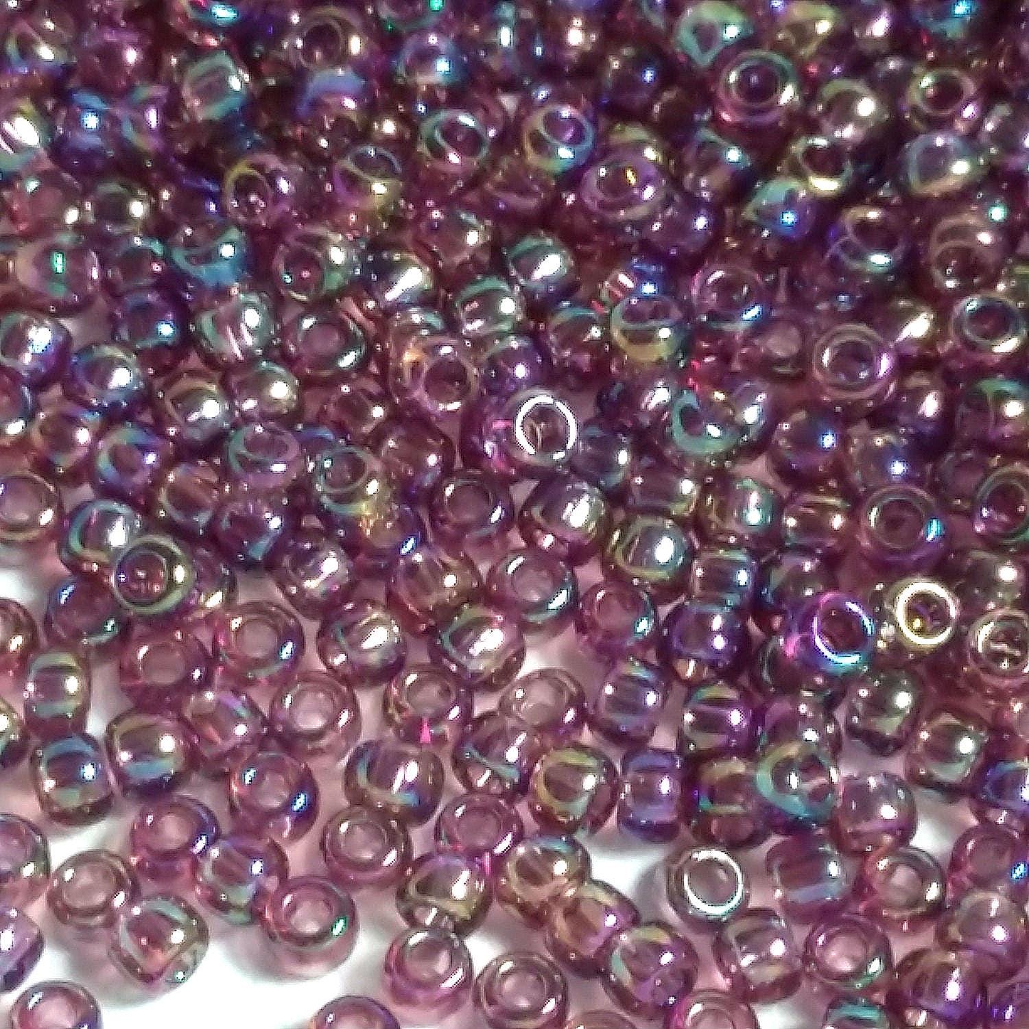 Transparent-Rainbow Med Amethyst TOHO Seed Glass 11/0 - 10g