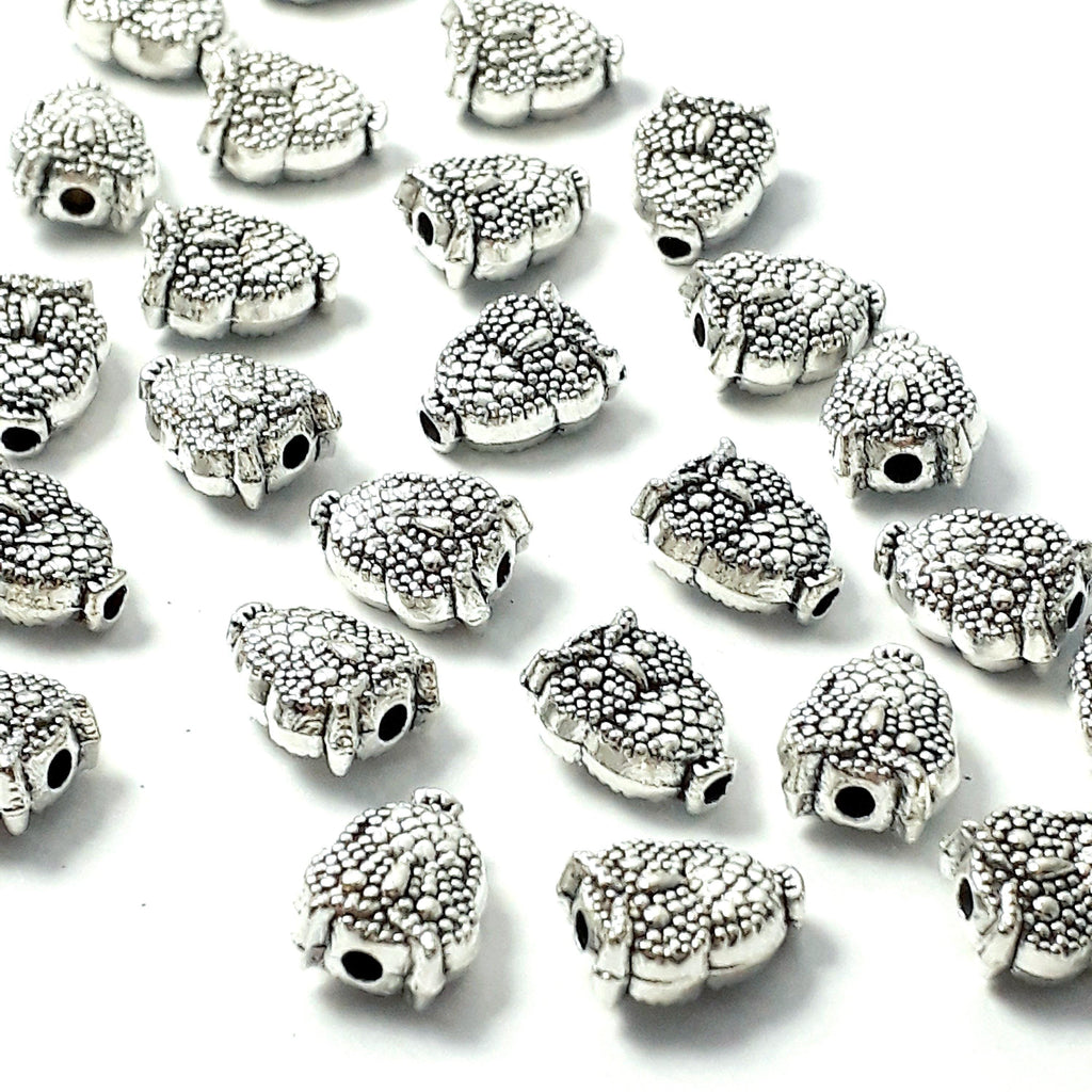 Owl Antique Silver 10x8mm - 10pcs