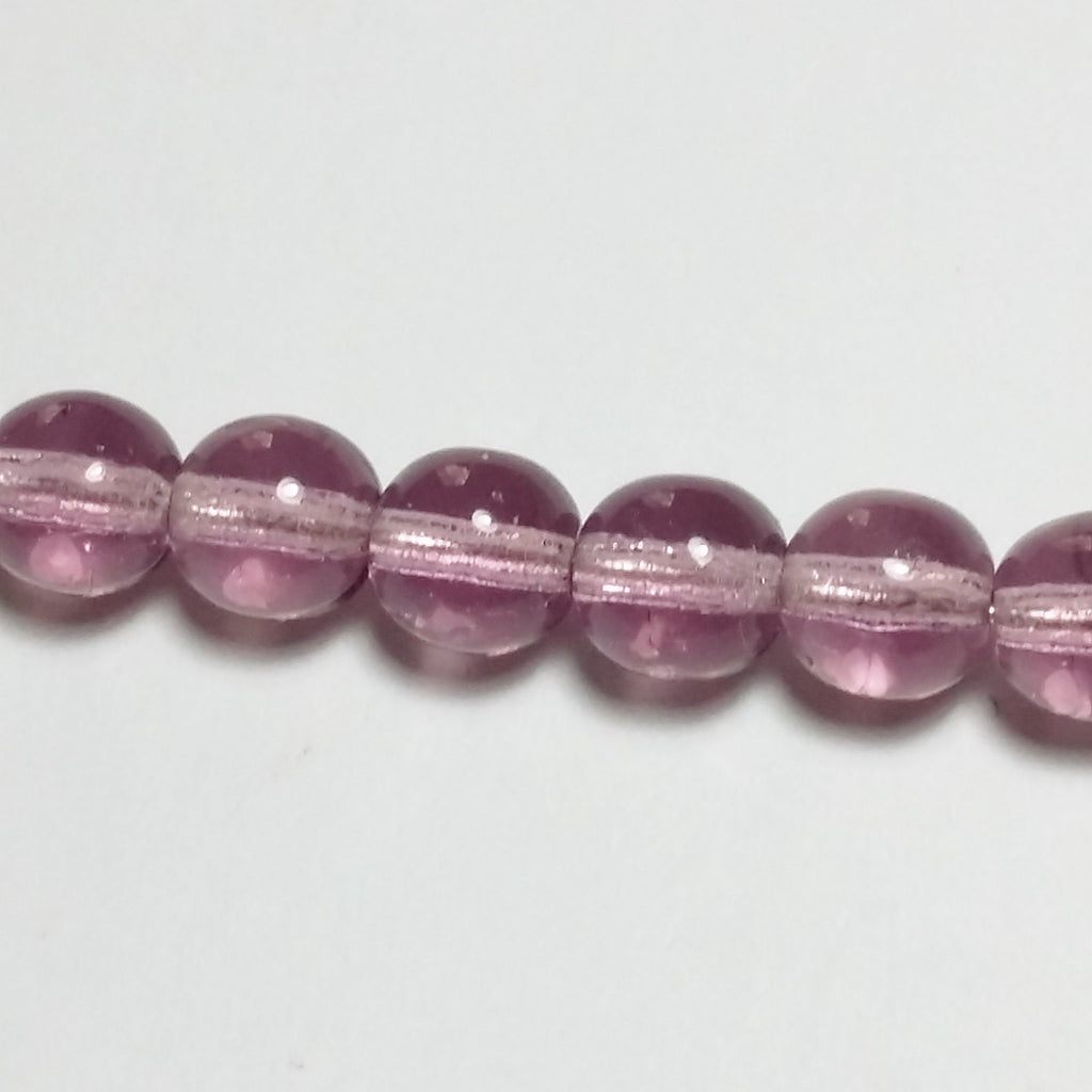 Light Purple Czech Glass 6mm - 40pcs