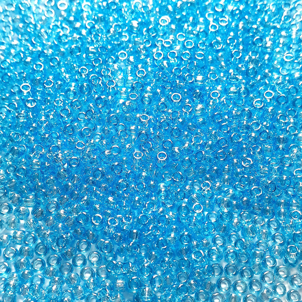 Transparent-Lustered Aquamarine TOHO Seed Glass 11/0 - 10g