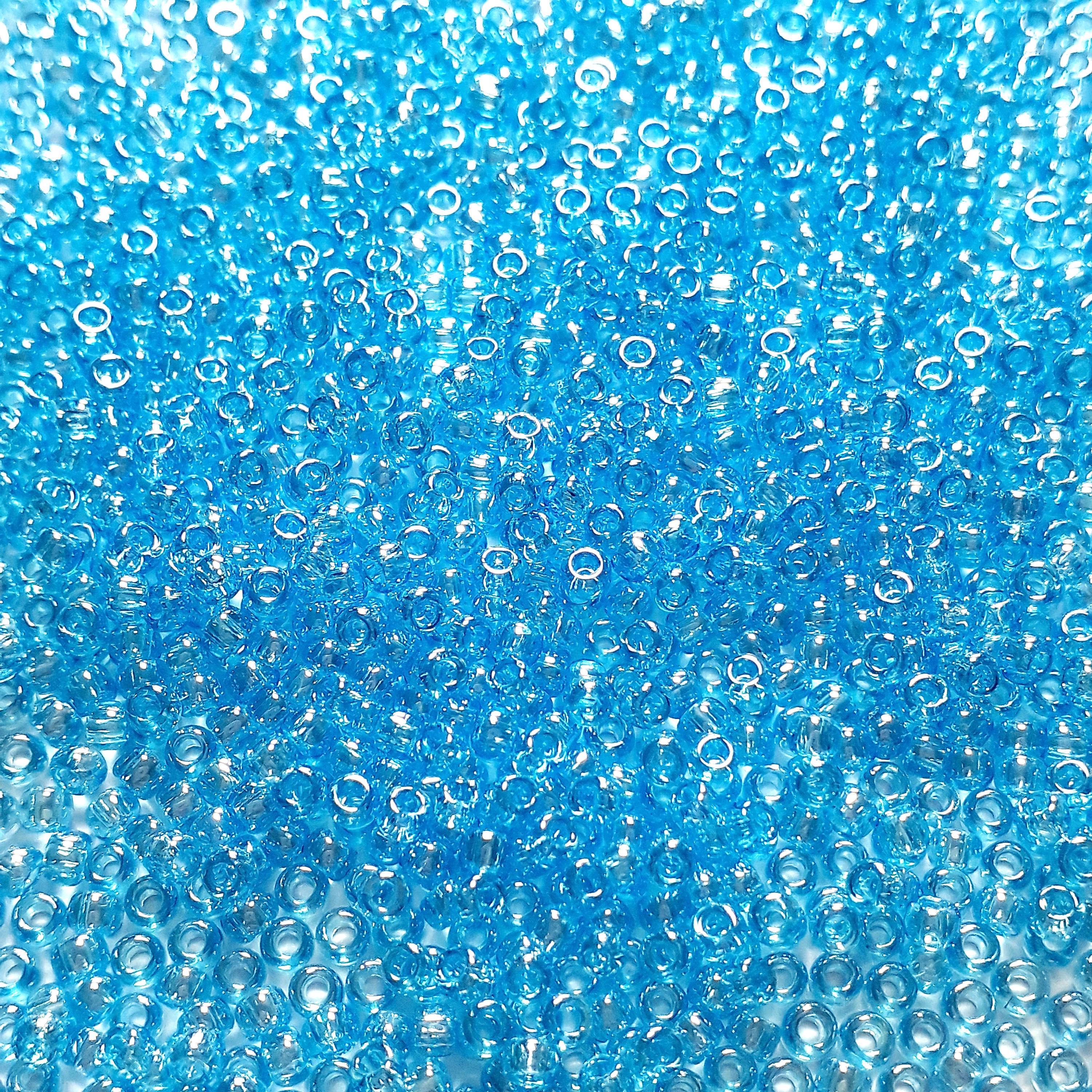 Transparent-Lustered Aquamarine TOHO Seed Glass 11/0 - 10g