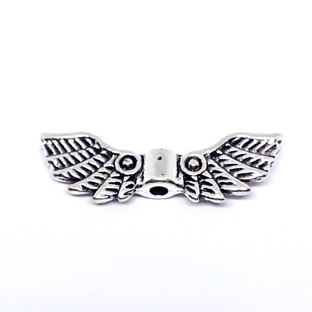 Angel Wing Antique Silver 22x7mm - 10pcs