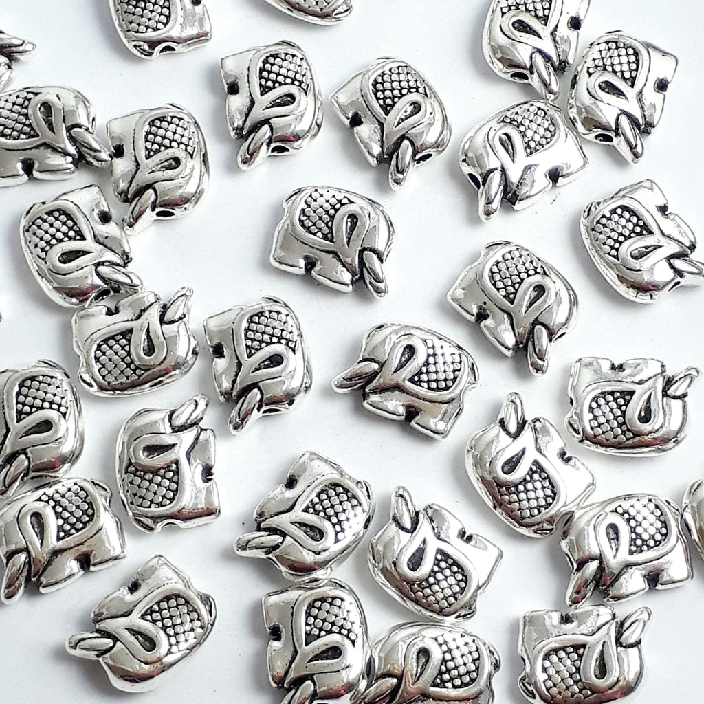 Elephant Antique Silver 12x9mm - 10pcs