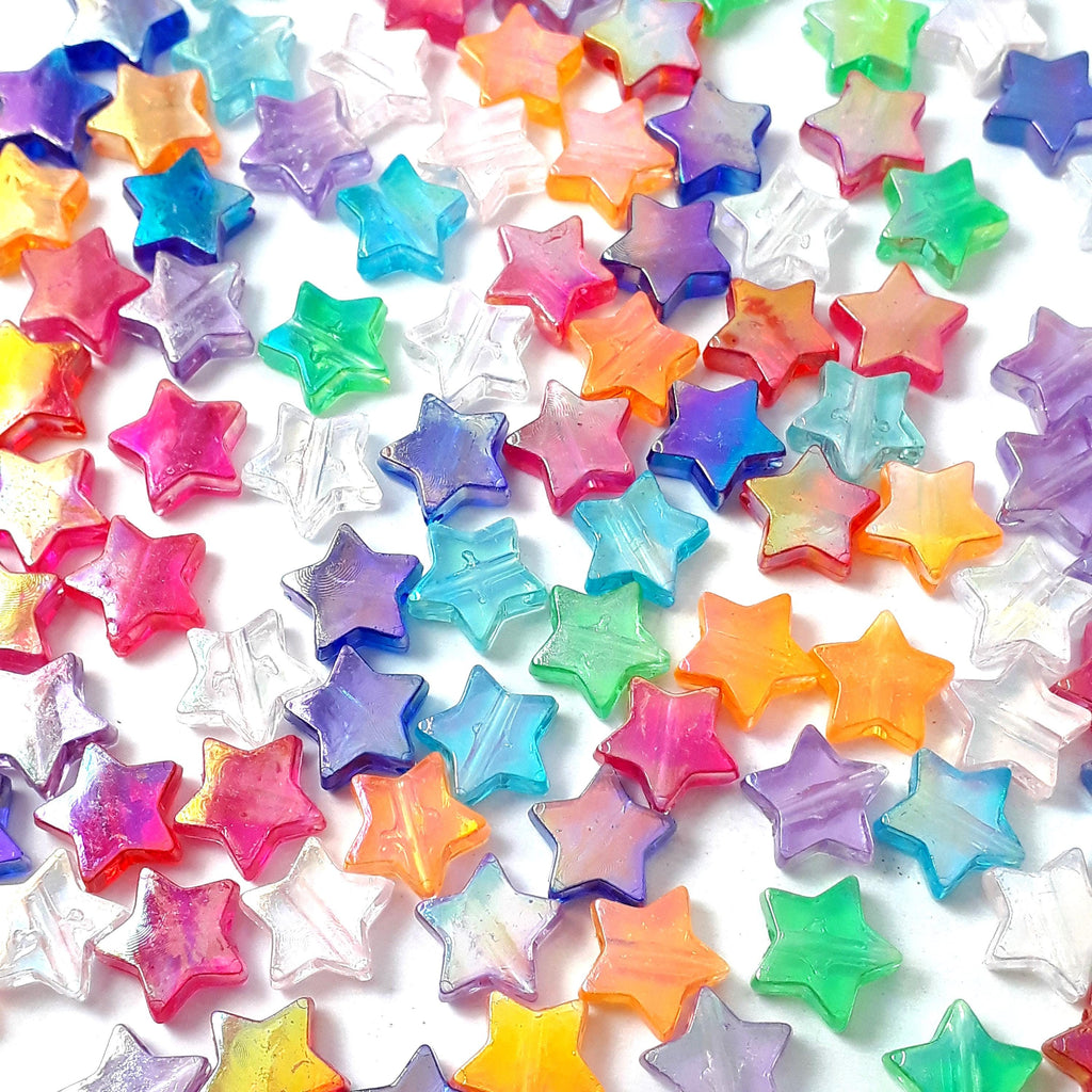 Acrylic AB Star Mixed Colour 11x10mm - 100pcs