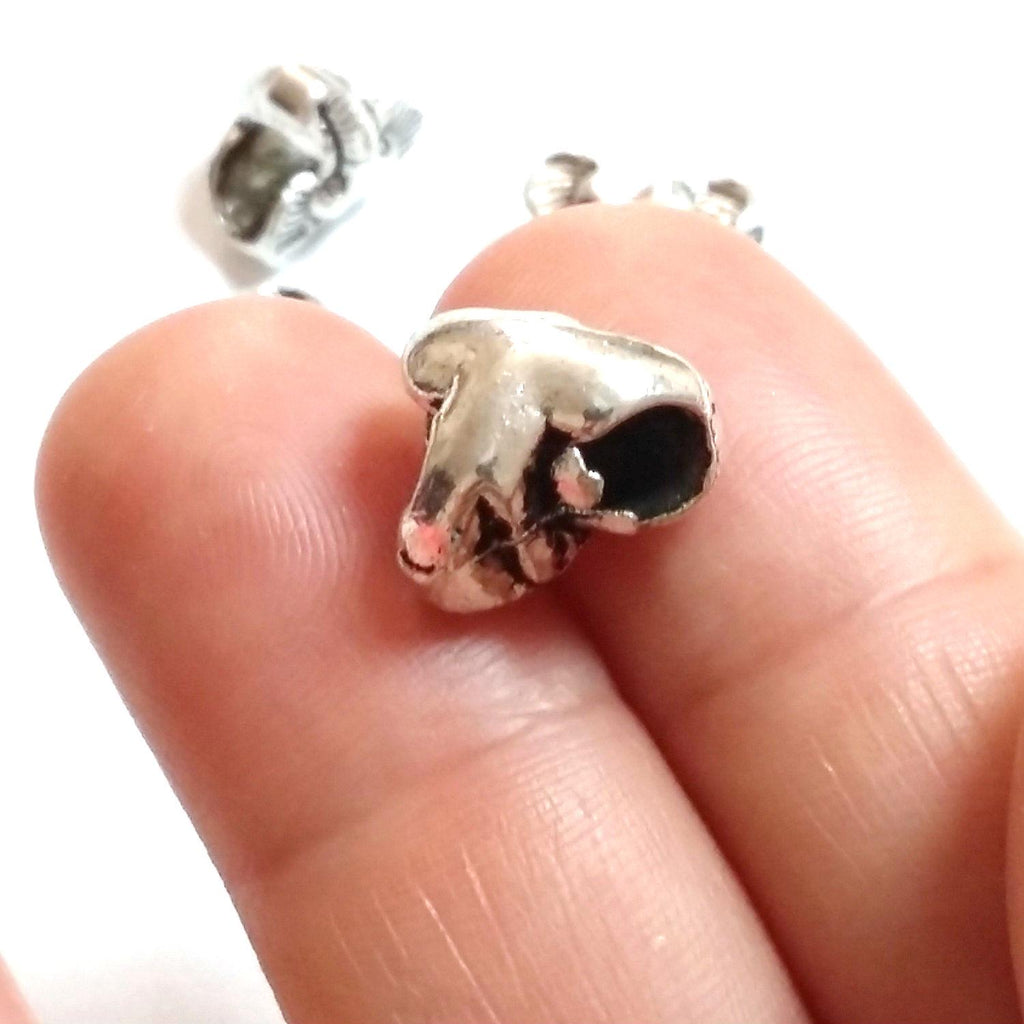 Elephant Head Antique Silver 12x10mm - 5pcs