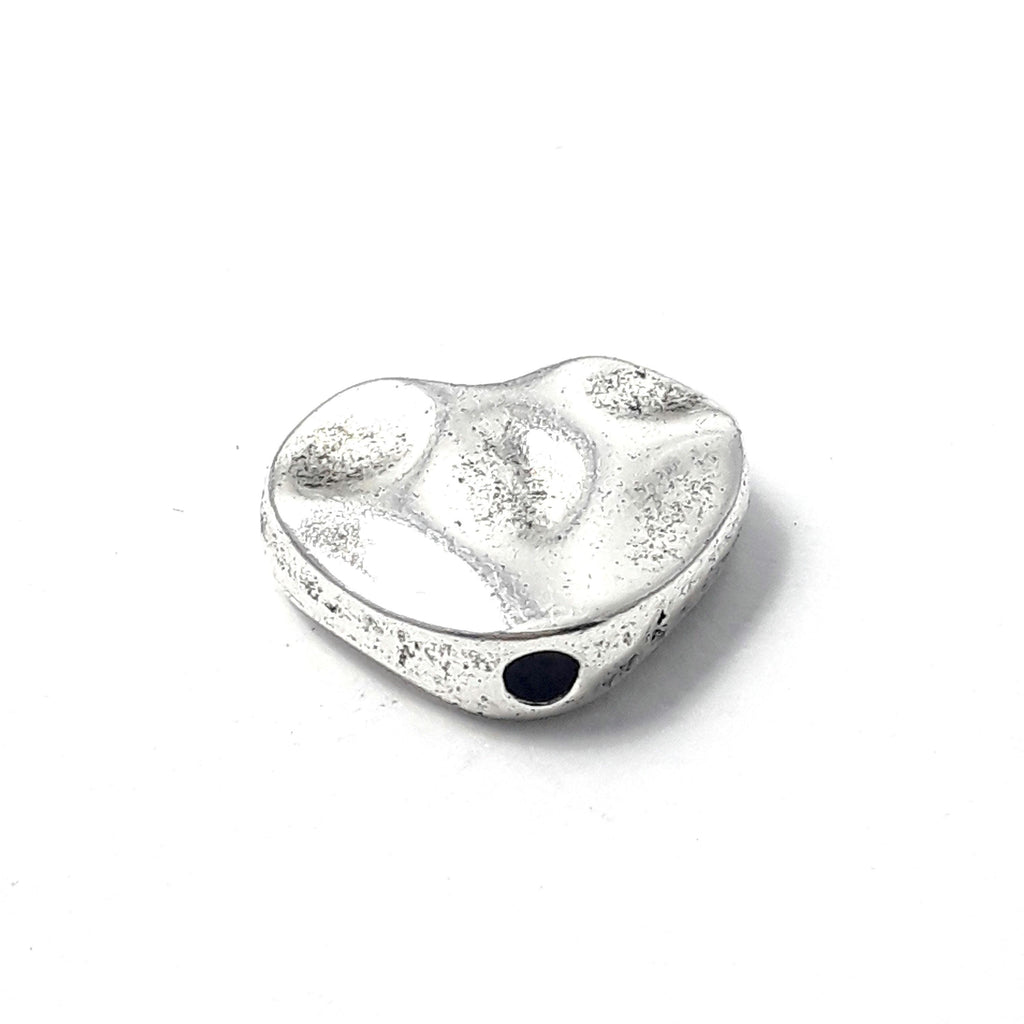 Metal Heart Antique Silver 12x9mm - 10pcs