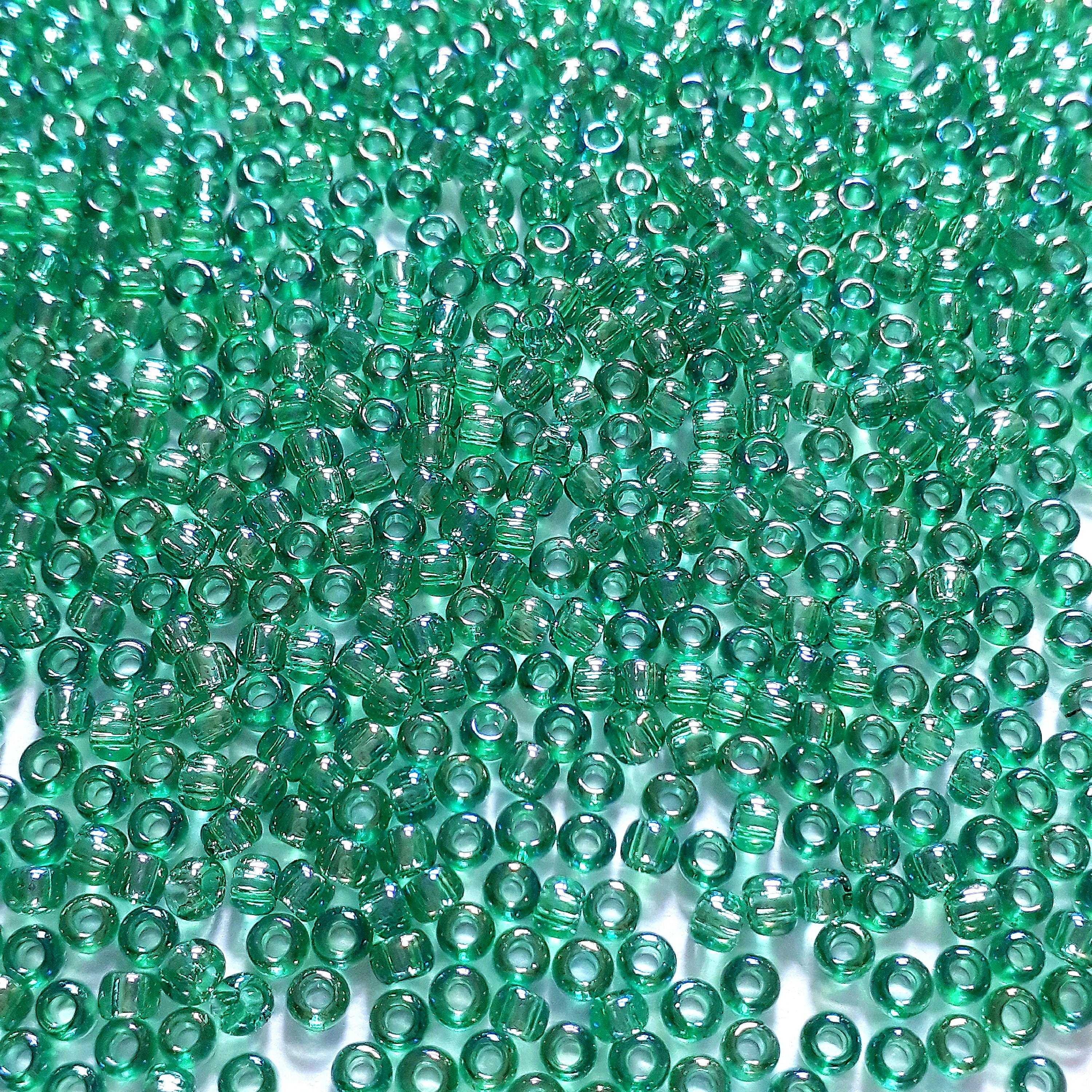 Transparent-Rainbow Dk Peridot TOHO Seed Glass 11/0 - 10g