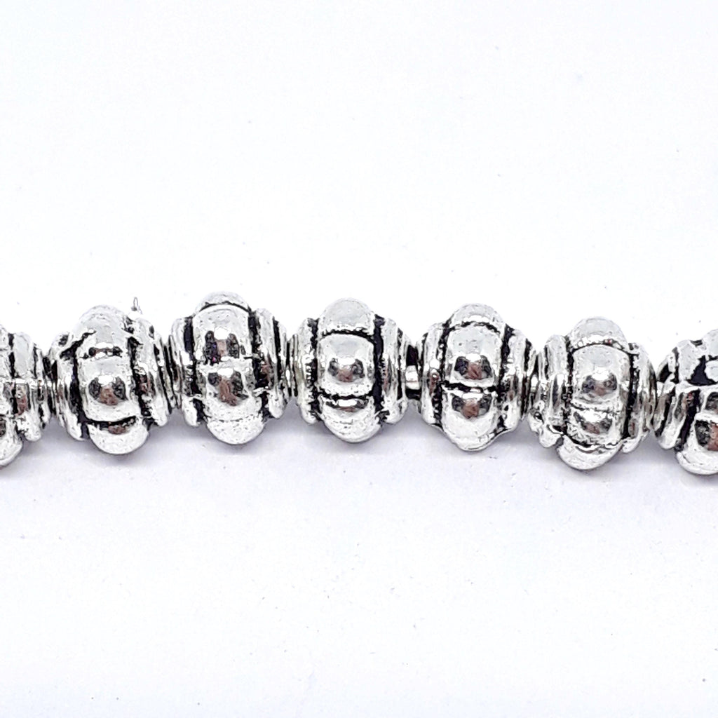 Rondelle Spacers Antique Silver 4mm - 50pcs