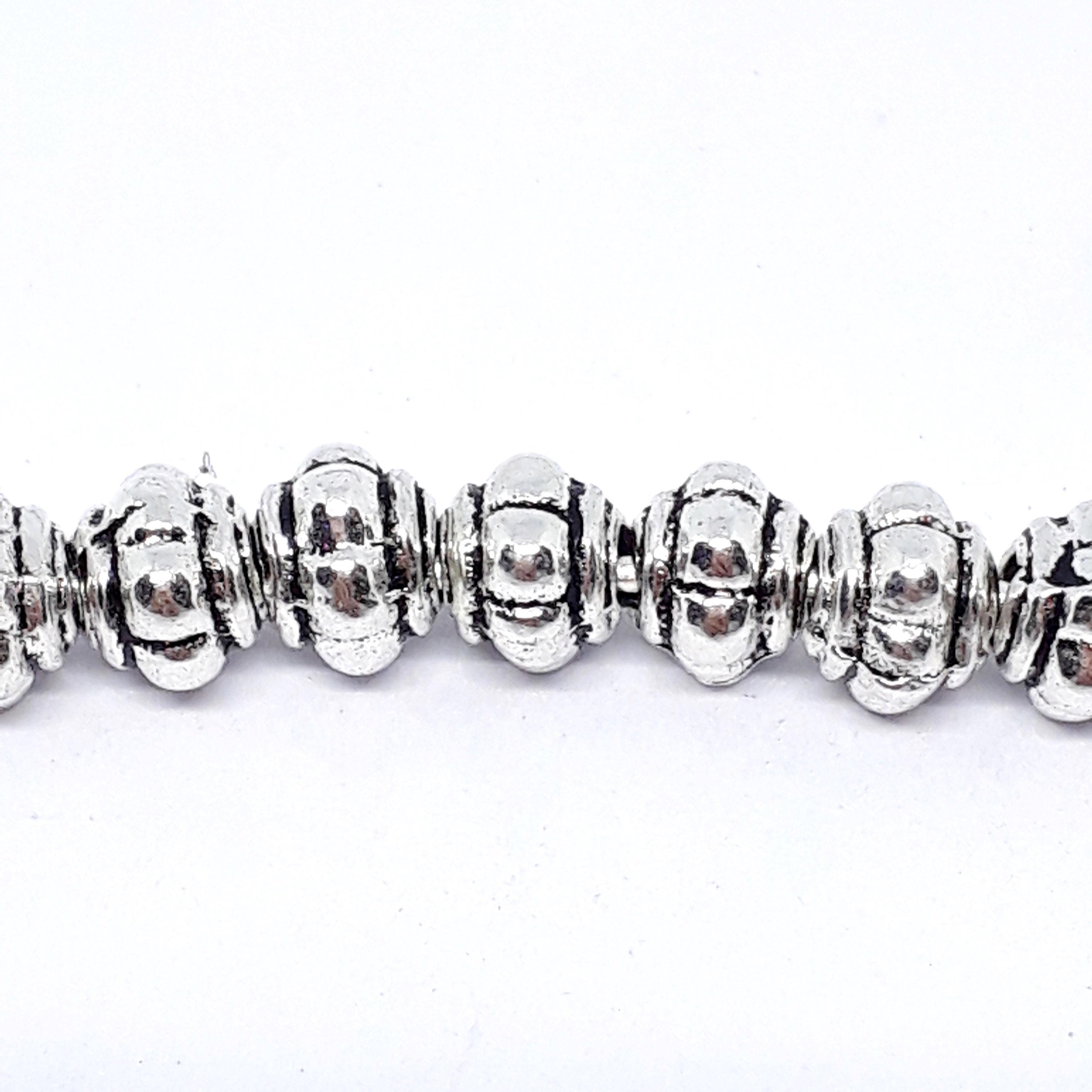 Rondelle Spacers Antique Silver 4mm - 50pcs