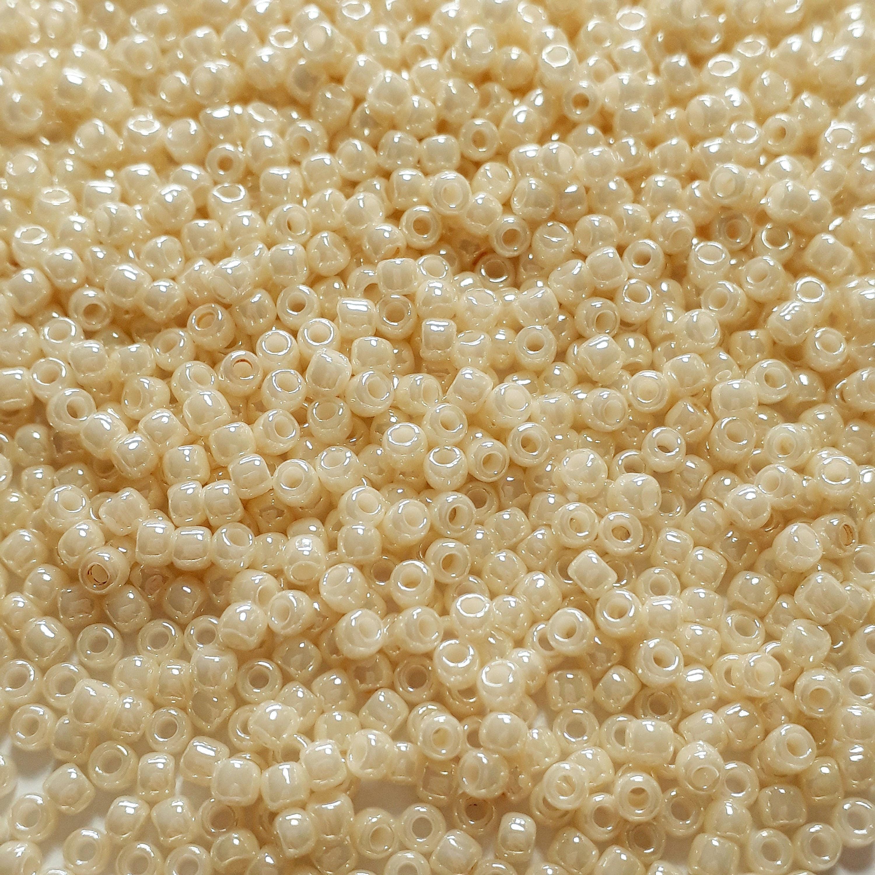 Opaque-Lustered Lt Beige TOHO Seed Glass 11/0 - 10g