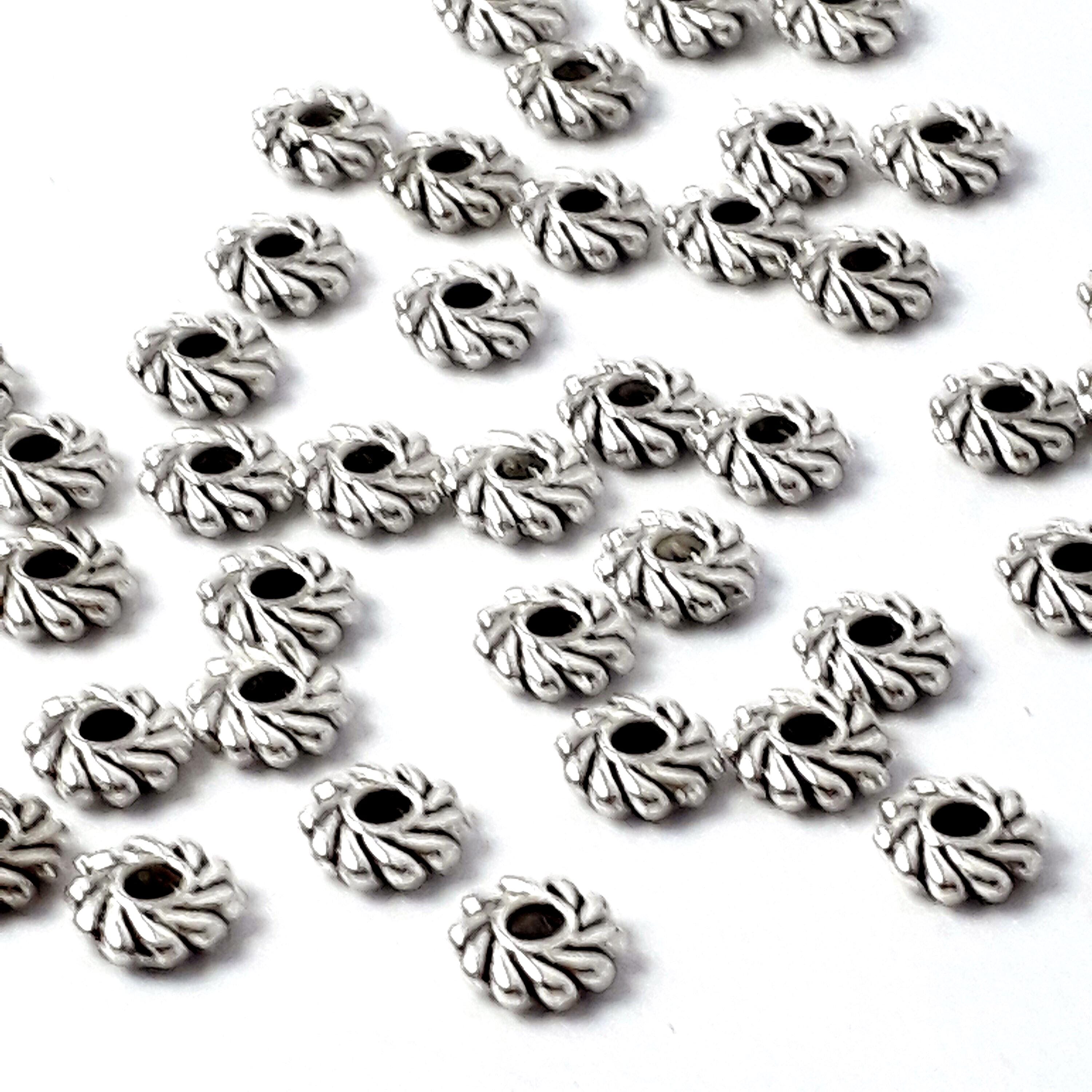 Small Flat Spacer Antique Silver 5mm - 50pcs