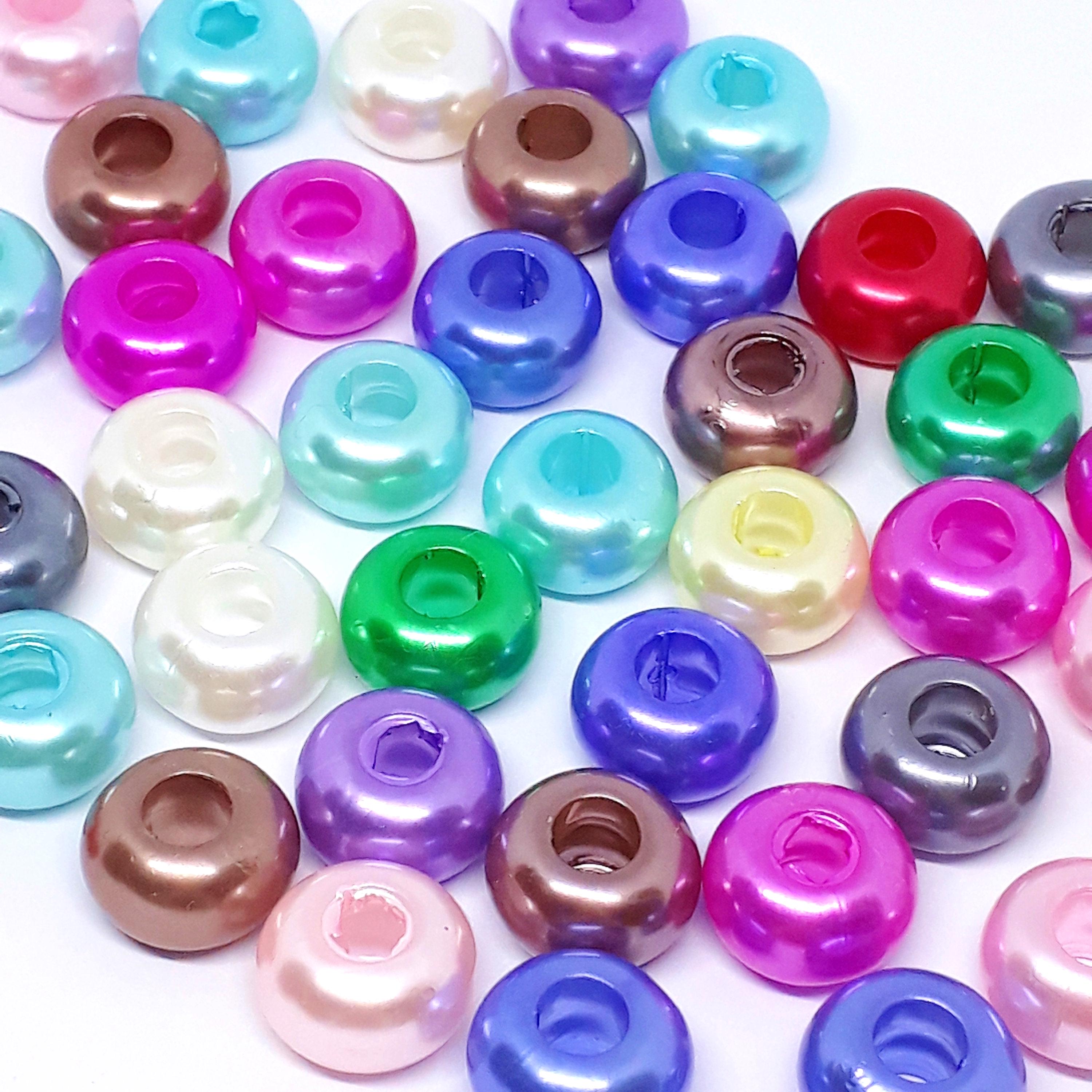 Acrylic Donut Pearl Mixed Colour 13mm - 20pcs