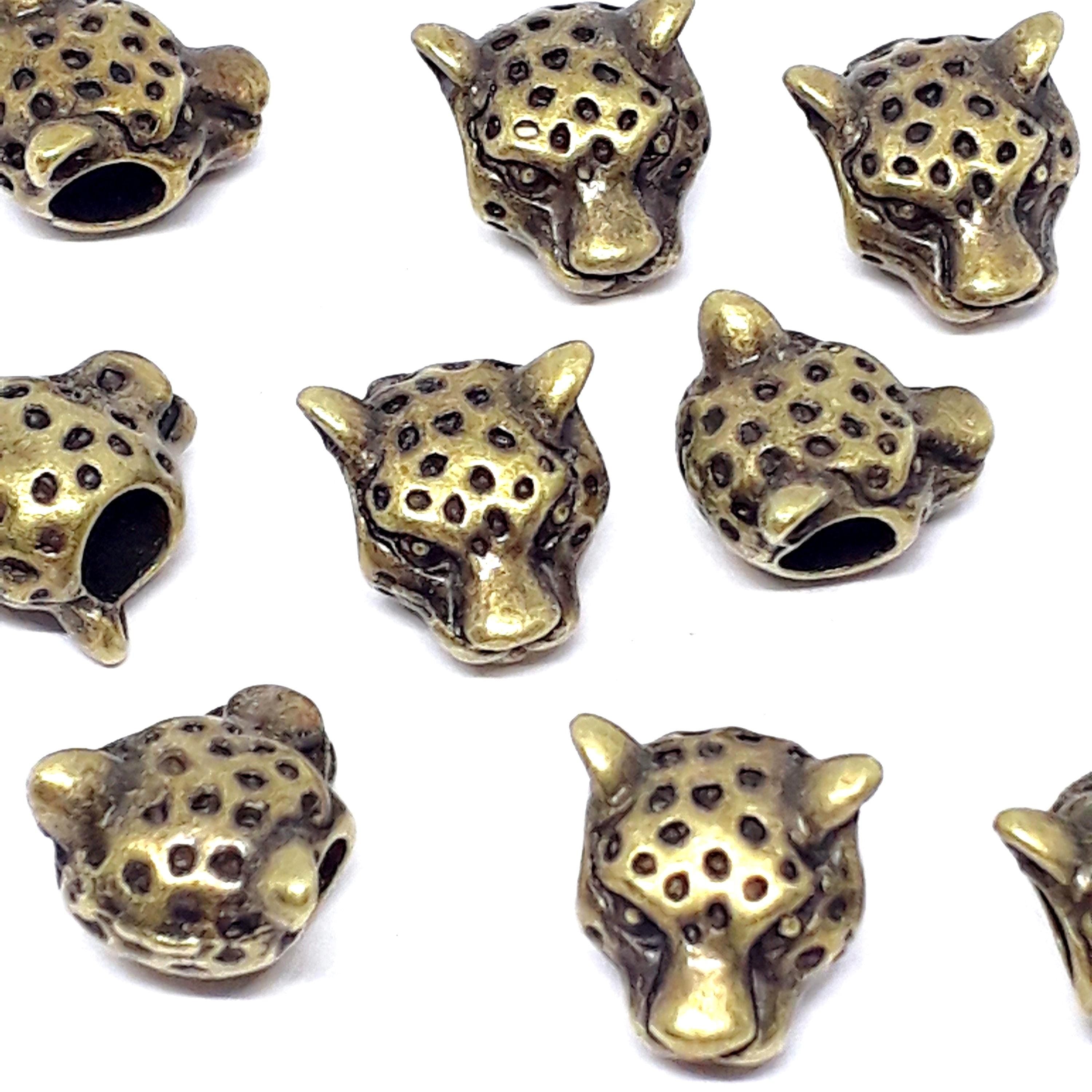 Leopard Antique Bronze 11x11mm - 2pcs